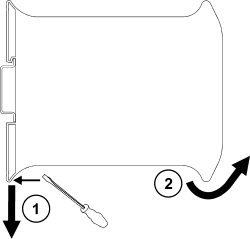 Removal from DIN rail